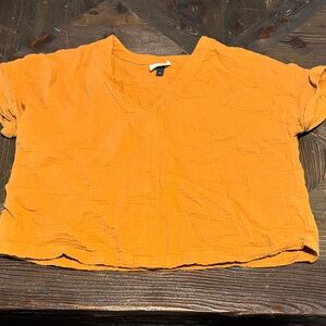Universal Thread Orange V-Neck Crop Top